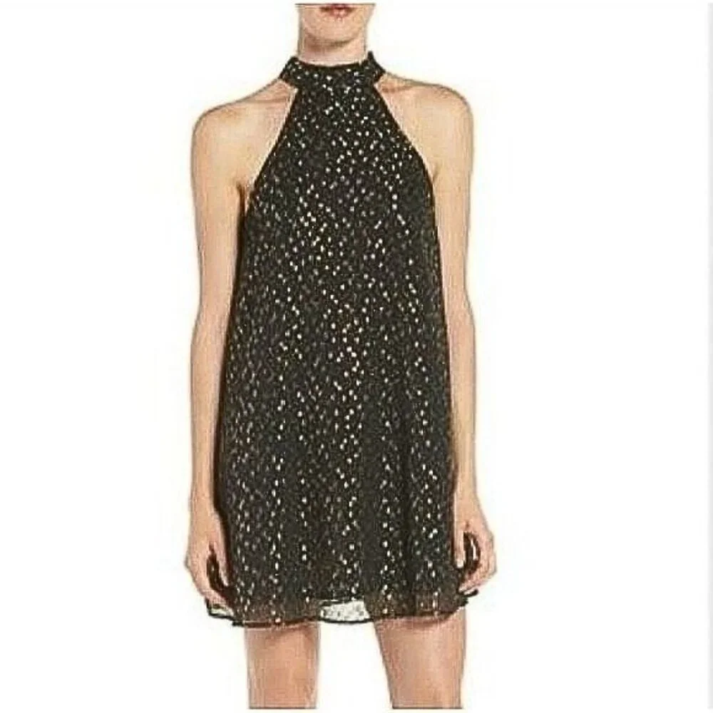 Chelsea 28 Black Mini Shift Party Dress Medium - Picture 1 of 10